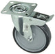 Mack by tente 1003696 - rubber zwenkwiel 2 kogell.met rem ø100mm | 4 stuks