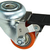 Mack by tente 1010124 - rol pu dubbele kogel.l centr. gat. rem 35mm oranje | 18 stuks