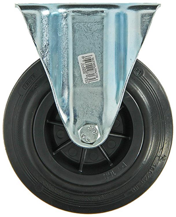 Mack by tente 1049129 - vast wiel bevestigingsplaat rubber met nylon velg 160mm | 4 stuks