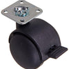 Mack by tente 1058960 - ruota girevole con forcella freno monoruota pp, con piastra 50 mm | 5 pezzi