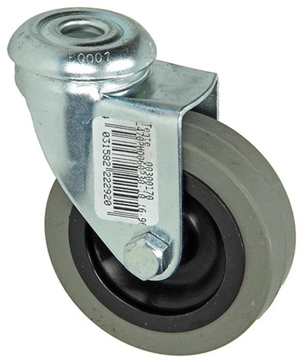Mack by tente 1013183 - rullo in gomma 2 cuscinetti a sfera foro centrale 60mm | 6 pezzi