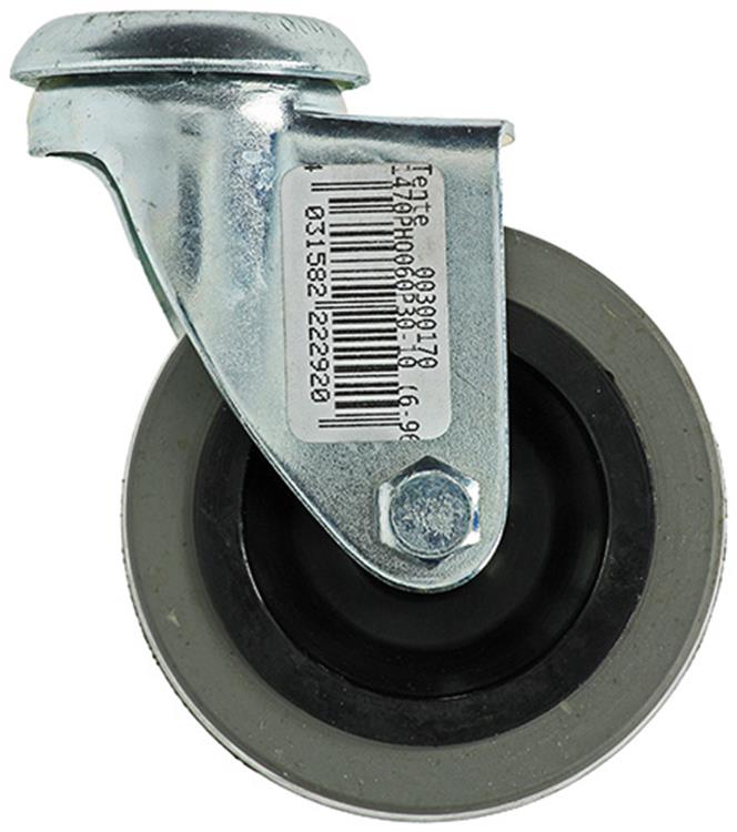 Mack by tente 1013183 - rullo in gomma 2 cuscinetti a sfera foro centrale 60mm | 6 pezzi