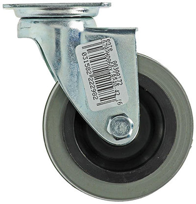 Mack by tente 1013184 - rubber rol 2 kogellagers met plaat 60mm | 12 stuks