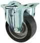 Mack by Tente 1058930 - ruota fissa con cerchio in gomma nera, piastra 100 mm | 4 pezzi