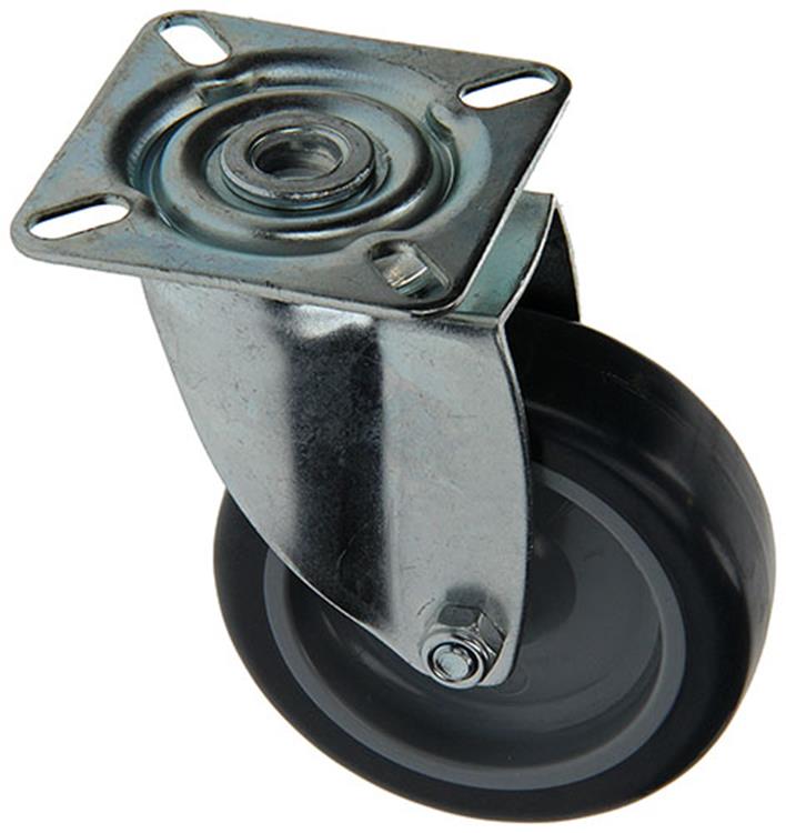 Mack by tente 1015244 - rullo in gomma 2 cuscinetti a sfera con piastra 75mm | 18 pezzi