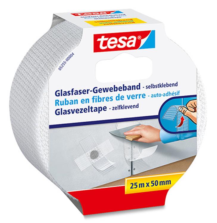 Tesa 1001730 - glasvezeltape 25mx50mm | 6 stuks