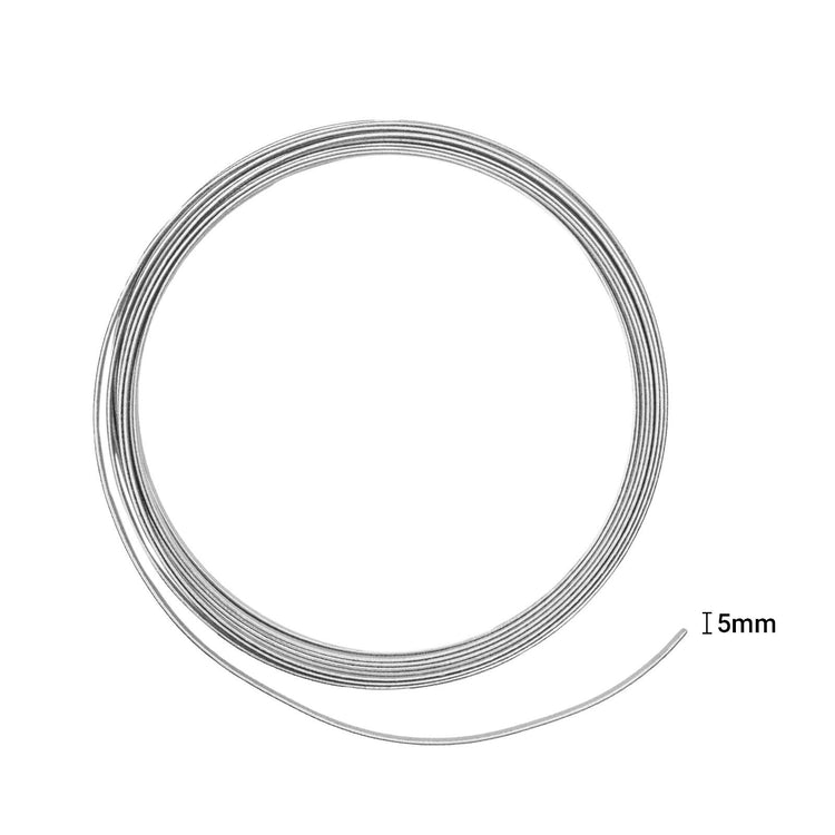 Vaessen creative • filo di alluminio goffrato piatto 5mmx1mmx5m argento