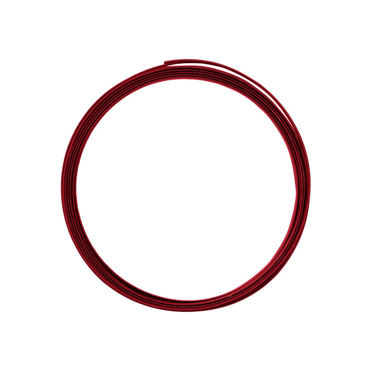 Vaessen creative • filo di alluminio goffrato piatto 5mmx1mmx5m rosso