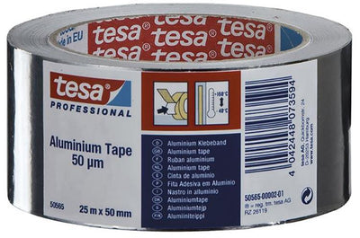 Tesa professional - aluminium repartape - 25m x 50mm - snel verwijderbaar
