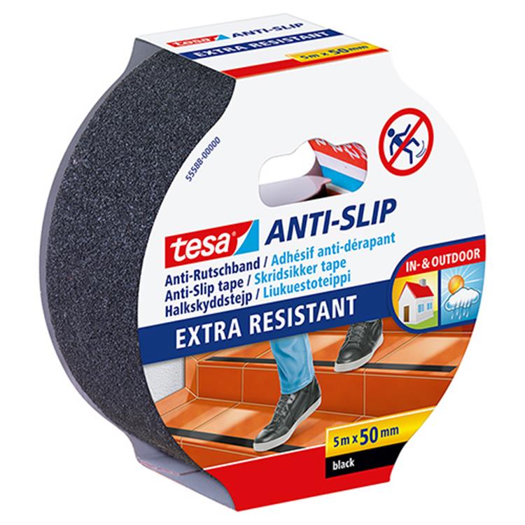 Tesa 1057377 - antiscivolo nero 5m 50mm | 6 pezzi