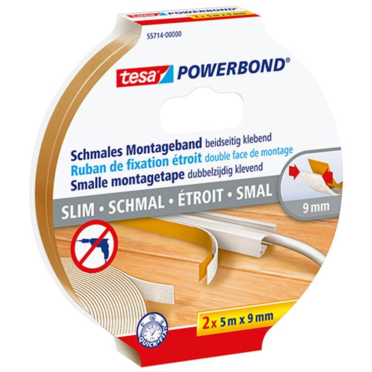 Tesa 1048902 - nastro di montaggio 2x 5mx9mm | 5 pezzi