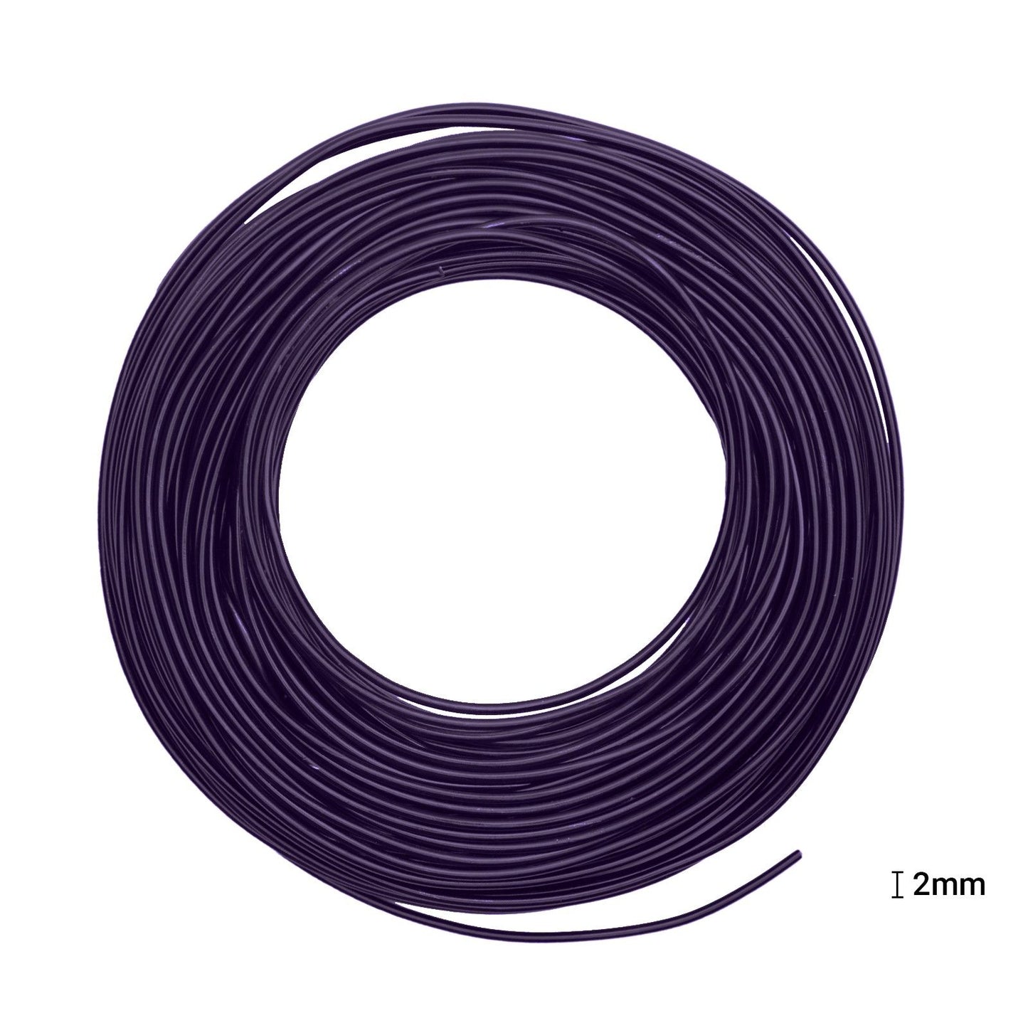 Vaessen creative • filo di alluminio 500g 37mx2,5mm melanzane