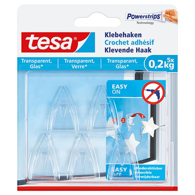 Tesa 1051177 - gancio decorativo trasp. -200g| 10 pezzi