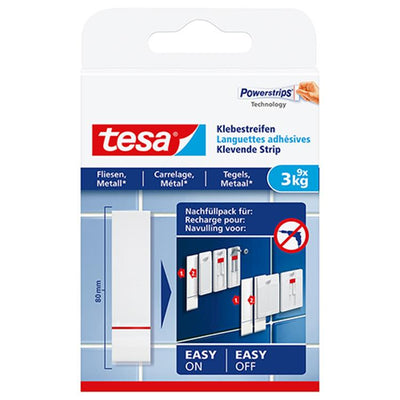 Tesa 1051190 - Powerstrips® piastrelle in metallo 3kg | 5 pezzi