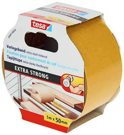 Tesa 1054487 - nastro per moquette extra forte 5 m x 50 mm | 6 pezzi