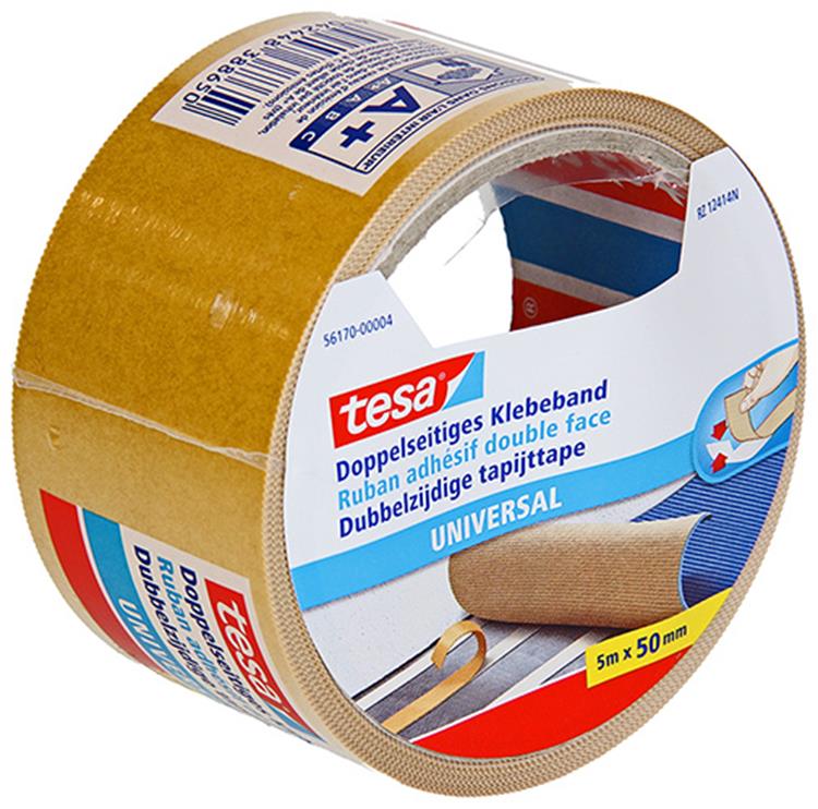 Tesa 1054493 - nastro per moquette universale 5m x 50mm | 6 pezzi