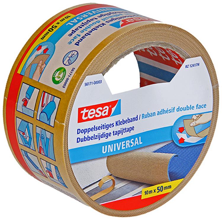 Tesa 1054494 - nastro per moquette universale 10m x 50mm | 6 pezzi
