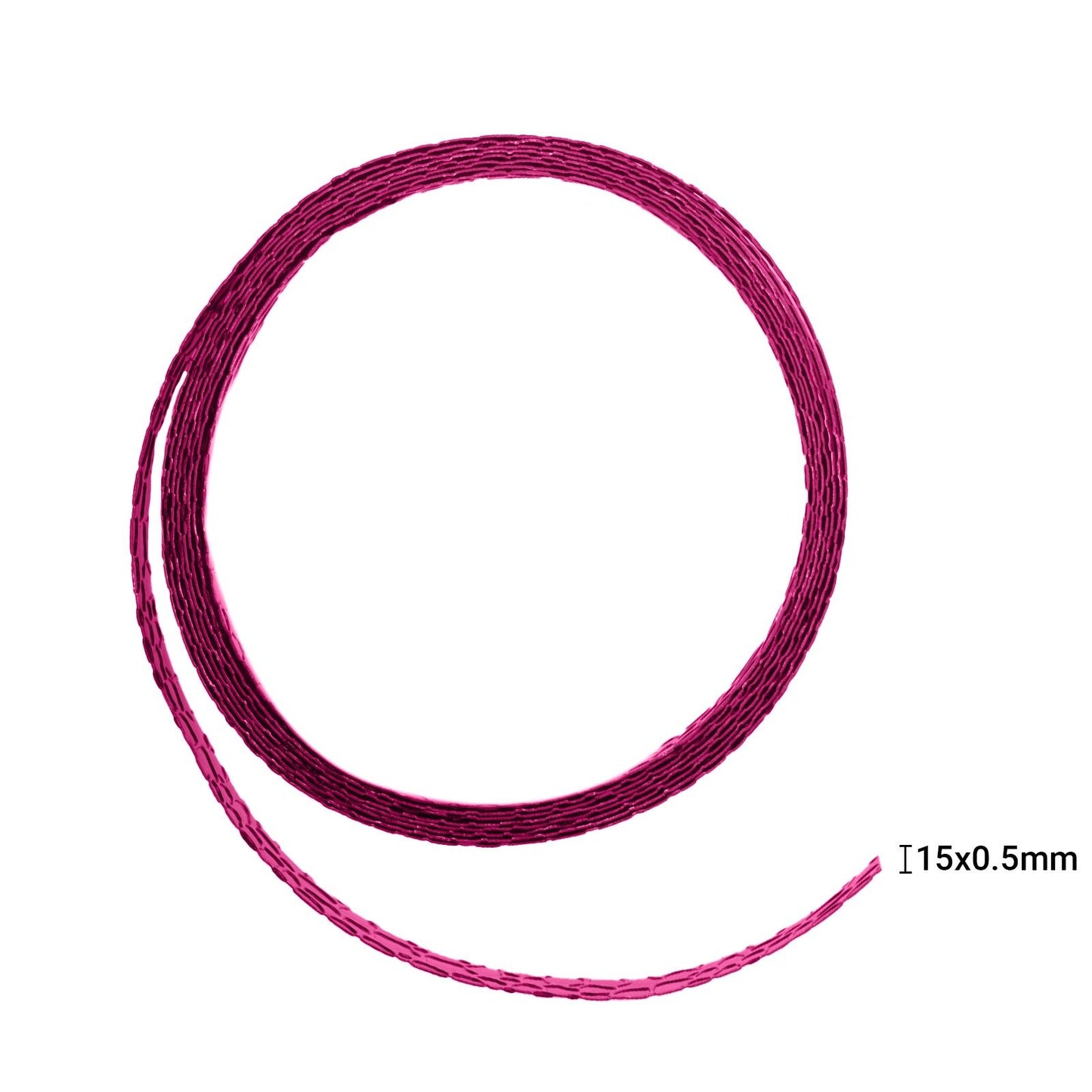 Vaessen creative • aluminiumdraad crocodile 1,5cmx0,5mmx3m strong pink