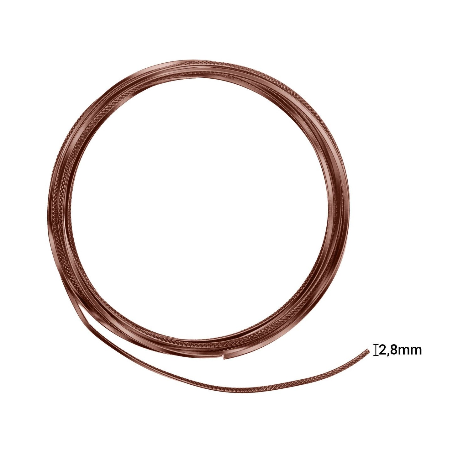Vaessen creative • triángulo de alambre de aluminio en relieve 2,8 mm x 5 m color chocolate