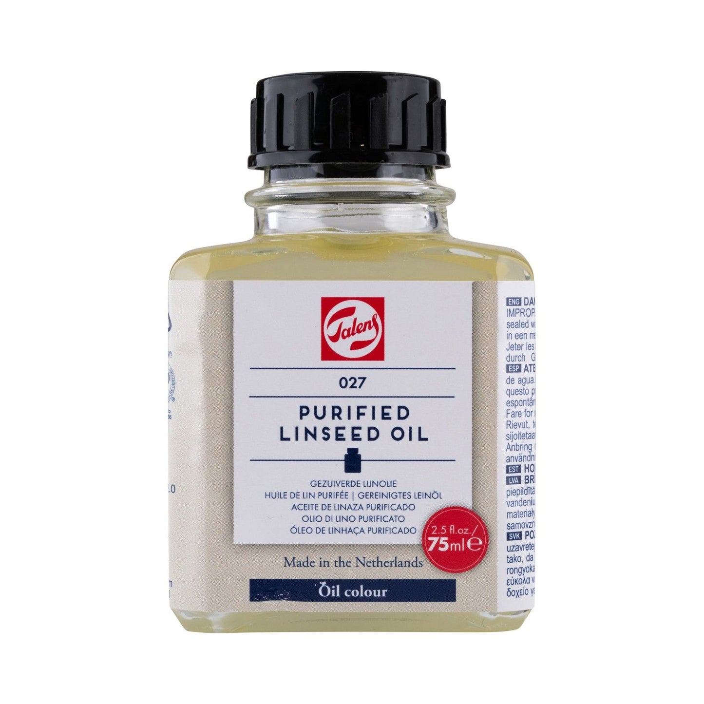 Talens • aceite de linaza purificado 027 botella 75ml
