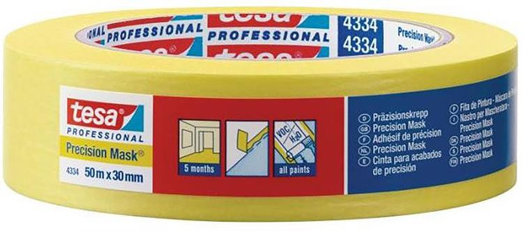 Tesa professional 1002774 - Maschera di precisione 4334 50 m x 38 mm | 4 pezzi
