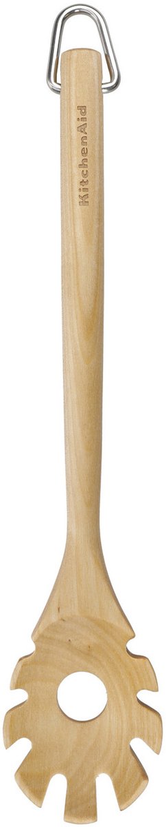 Cucchiaio per pasta Kitchenaid, cucchiaio per spaghetti 35 cm, legno di betulla, marrone -