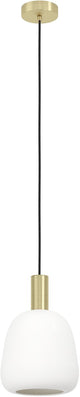 Lámpara colgante Eglo manzanares - e27 - ø 22,5 cm - blanco|oro