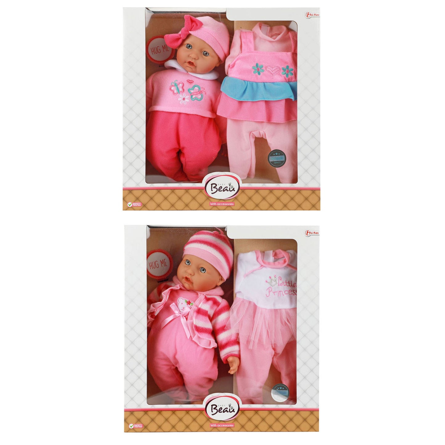 Baby Beau Babypop con juego de ropa de ropa