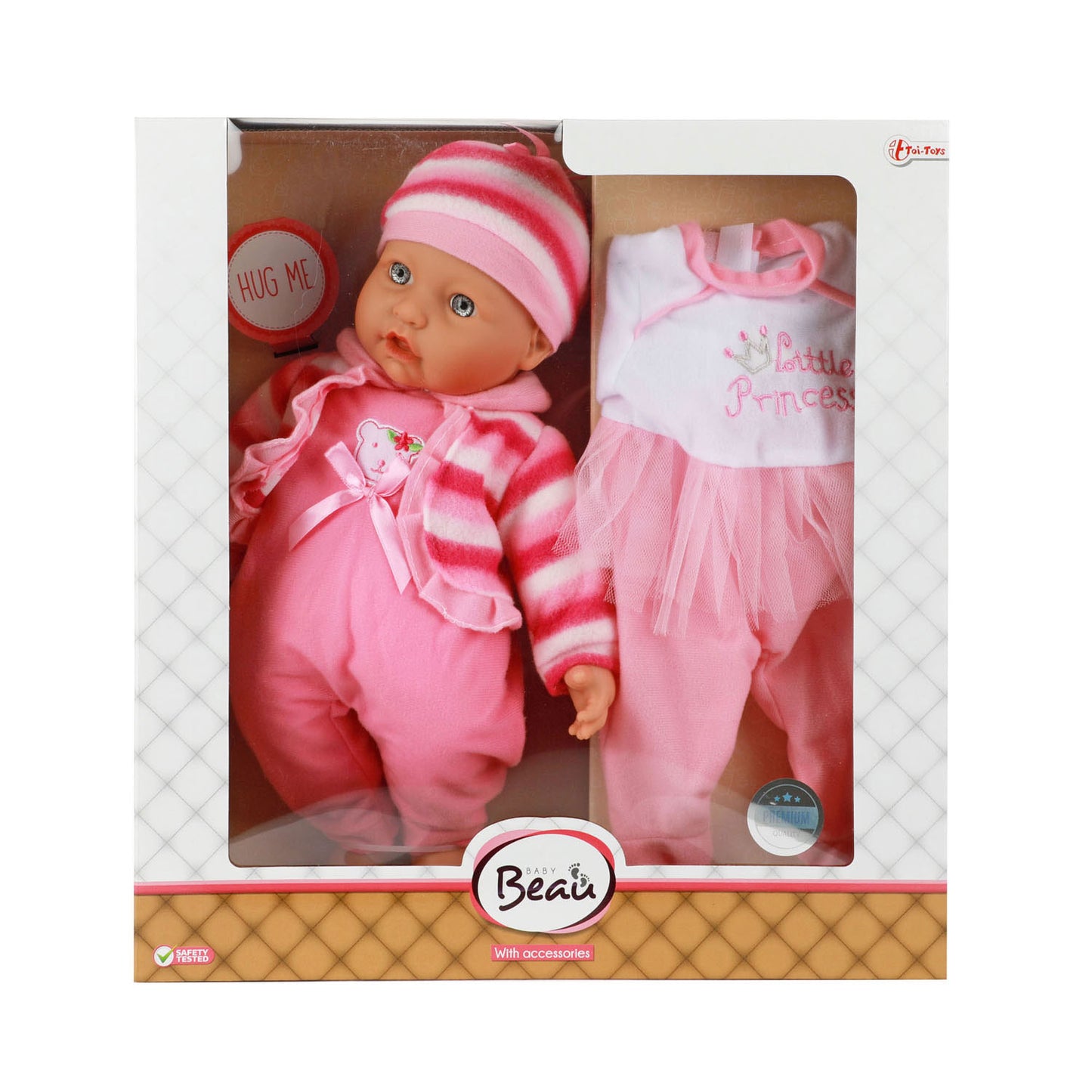 Baby Beau Babypop con juego de ropa de ropa