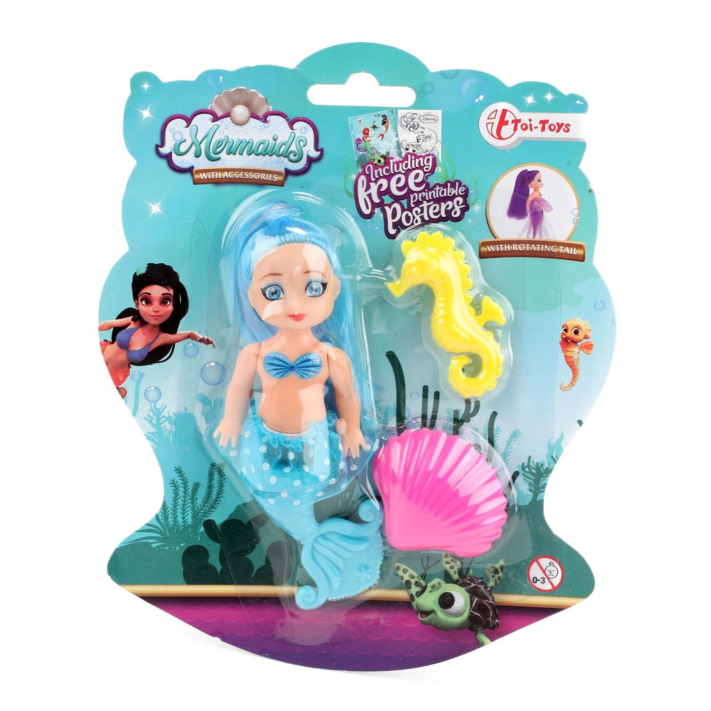 Sirene sirena pop con pettini, 12 cm