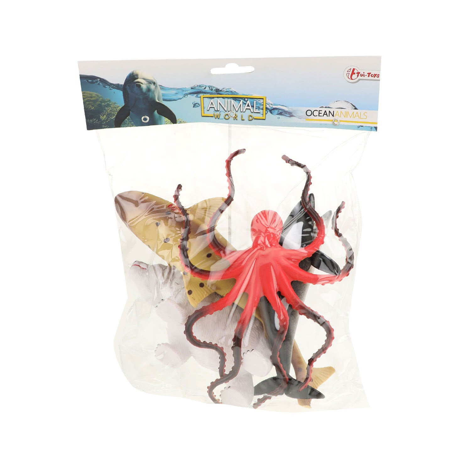 Toi-Toys Animal World Sea animals Deluxe, 5st.