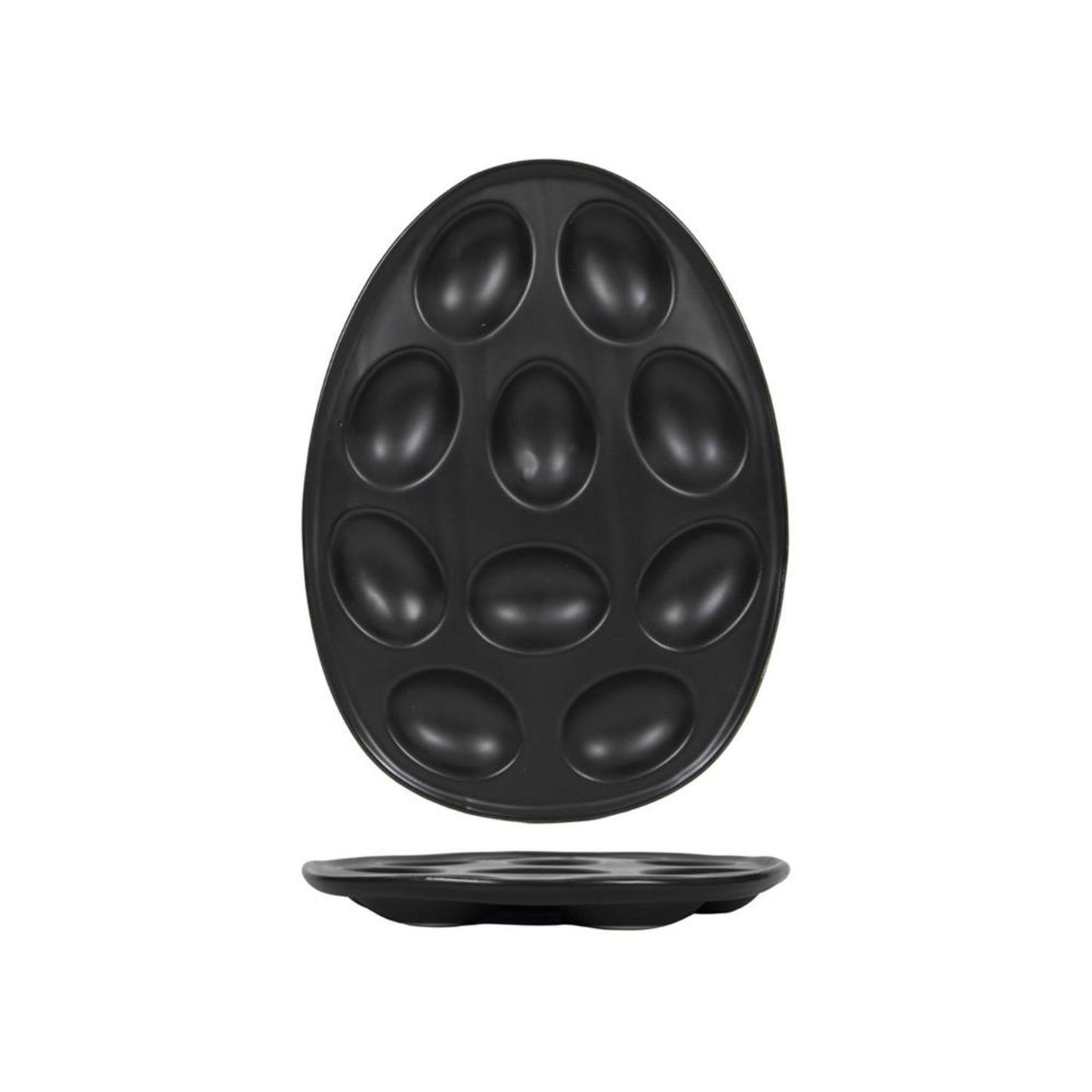 Guscio d'uovo nero 10 uova 26x19x2cm
