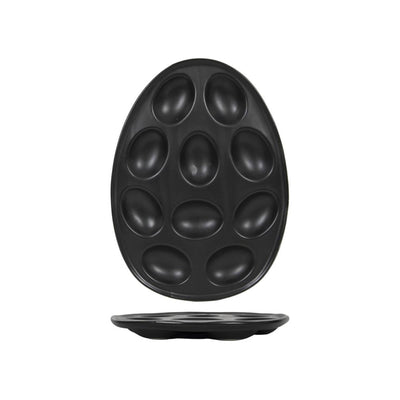 Cáscara de huevo negra 10 huevos 26x19x2cm