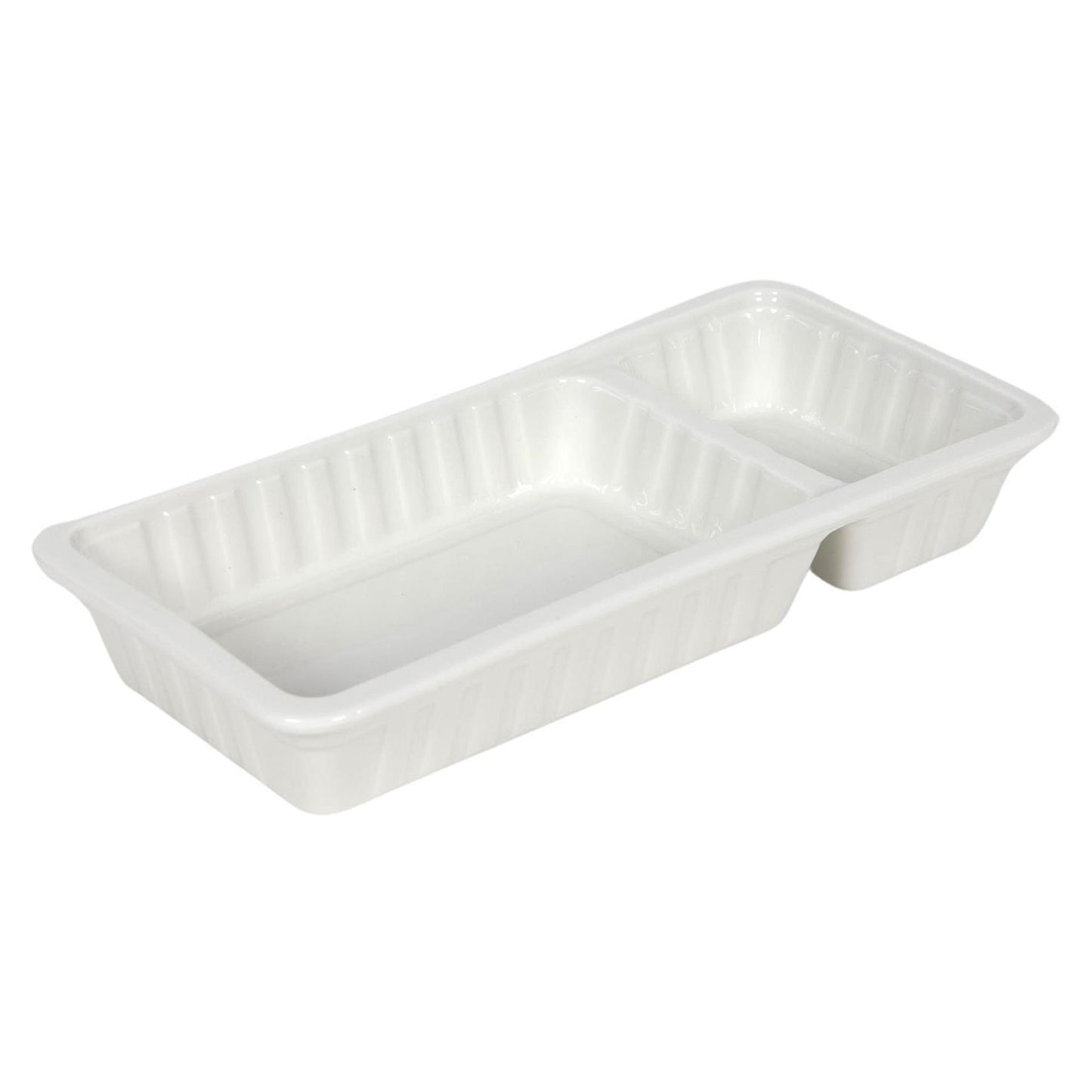 Contenitore per patatine fritte 20x9,5x3,2 cm in porcellana bianca