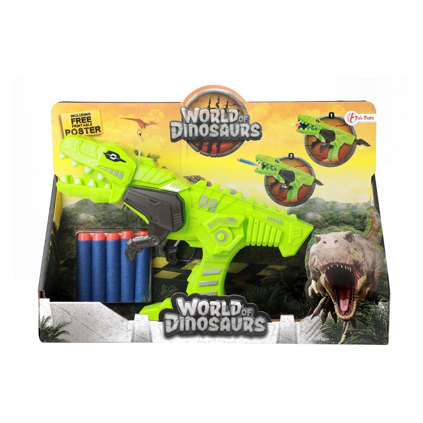 Toi-toys toi toys dinopistool met 5 foampijlen