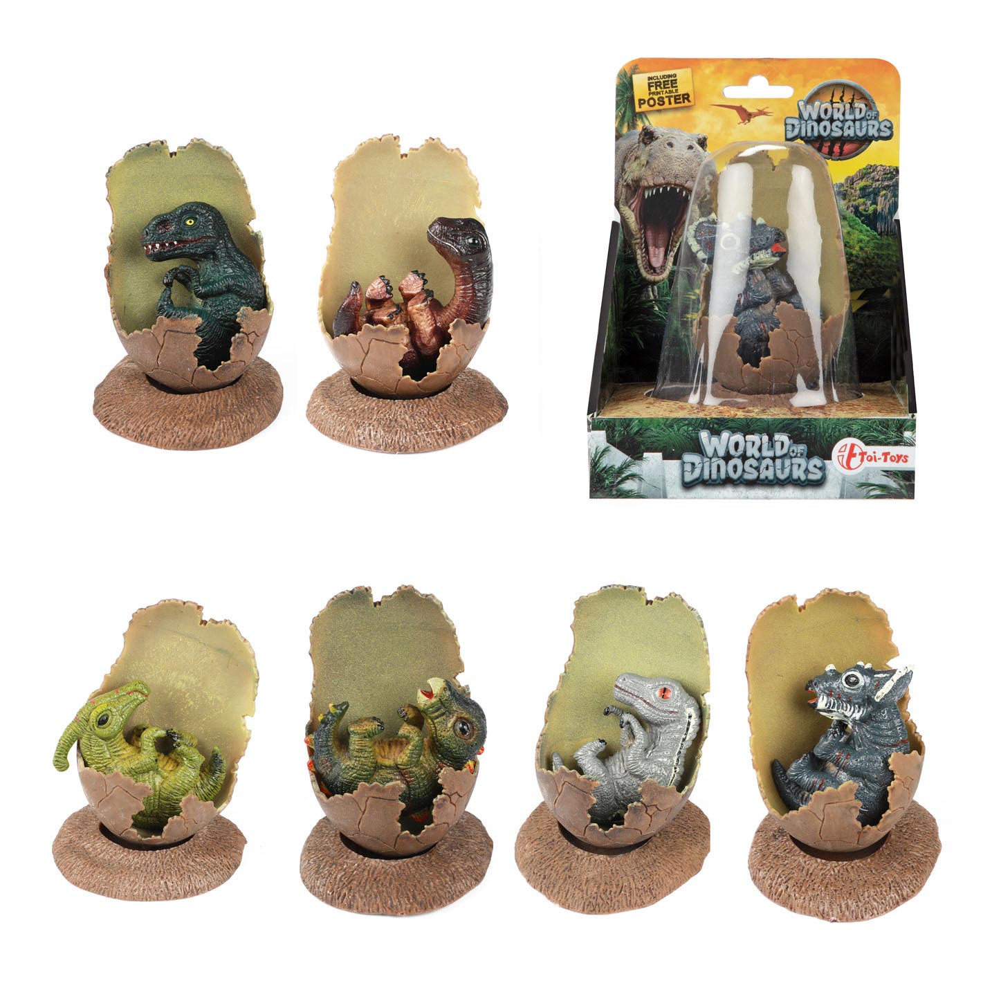 World of dinosaurs babydino in gebroken ei