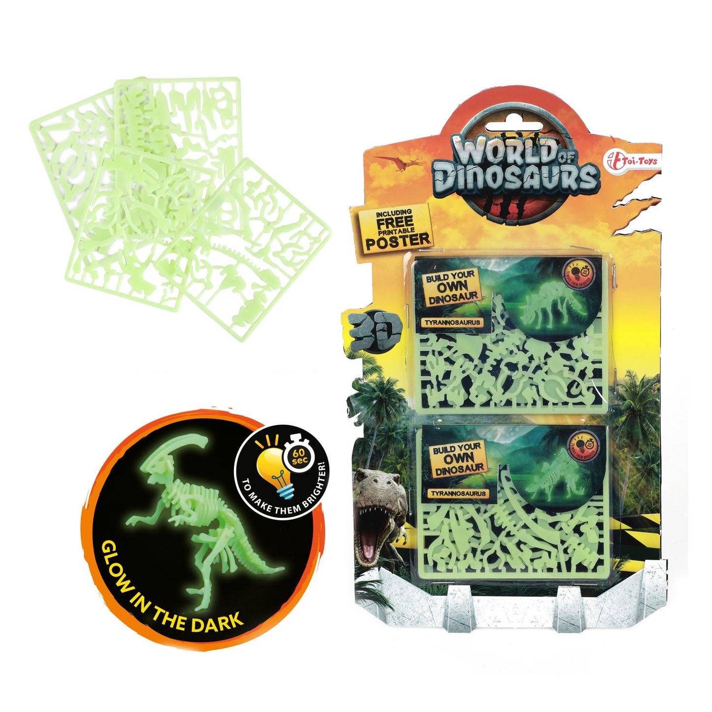 World of Dinosaurs 3D Puzzle Glow In the Dark