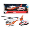 Toi-toys Metal Trauma Helicopter e Ambulance Orange