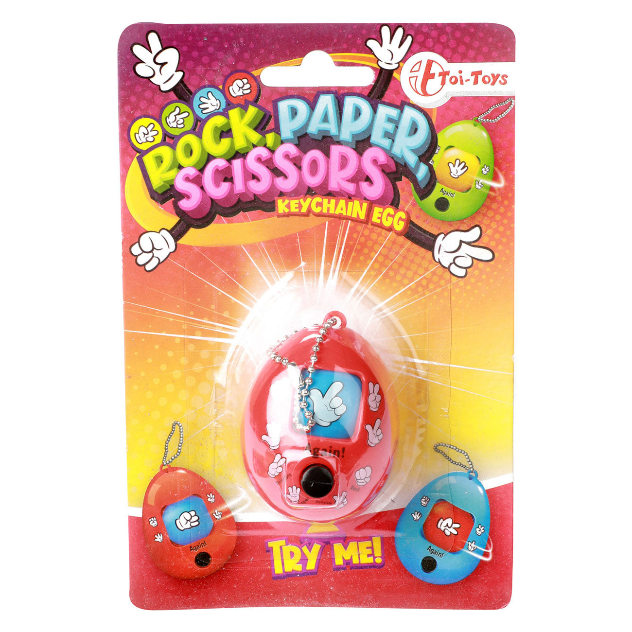 TOI-TOYS Key Ring Huevo Papel Papels Game