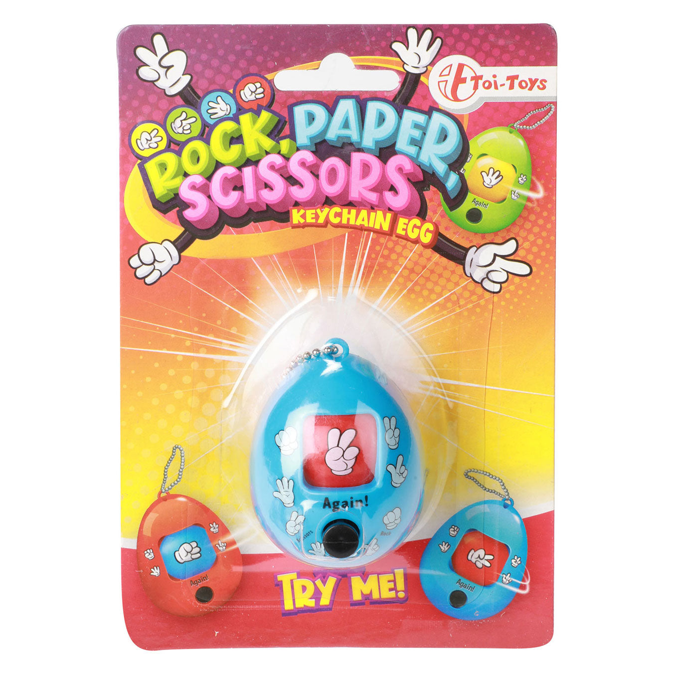 TOI-TOYS Key Ring Huevo Papel Papels Game