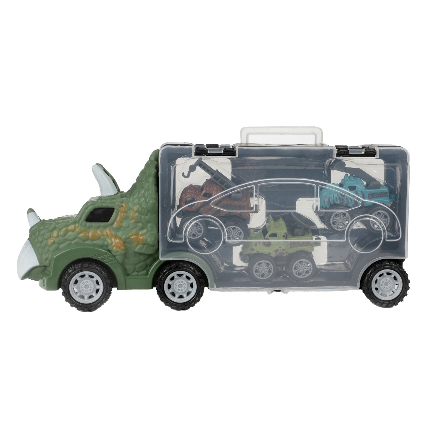 Dinotruck de World of Dinosaures con 3 autos retirados