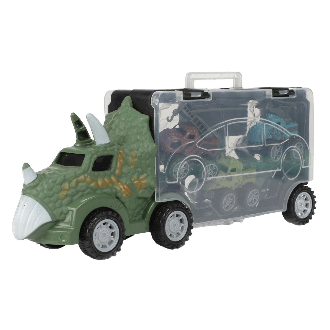 World of Dinosaurs Dinotruck con 3 macchine da tiro