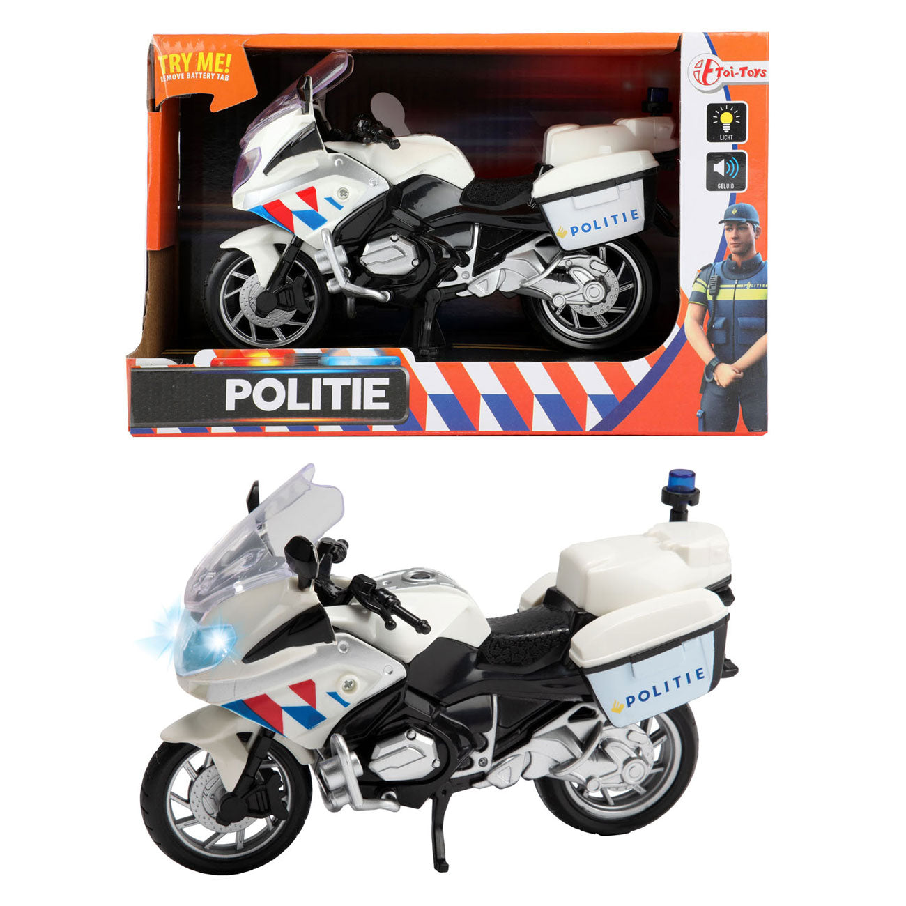 Motore di polizia olandese con luce e suono