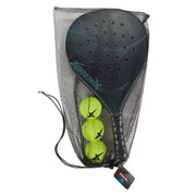 Adrenix padelset racket met 3 ballen - blauw - afbeelding 1