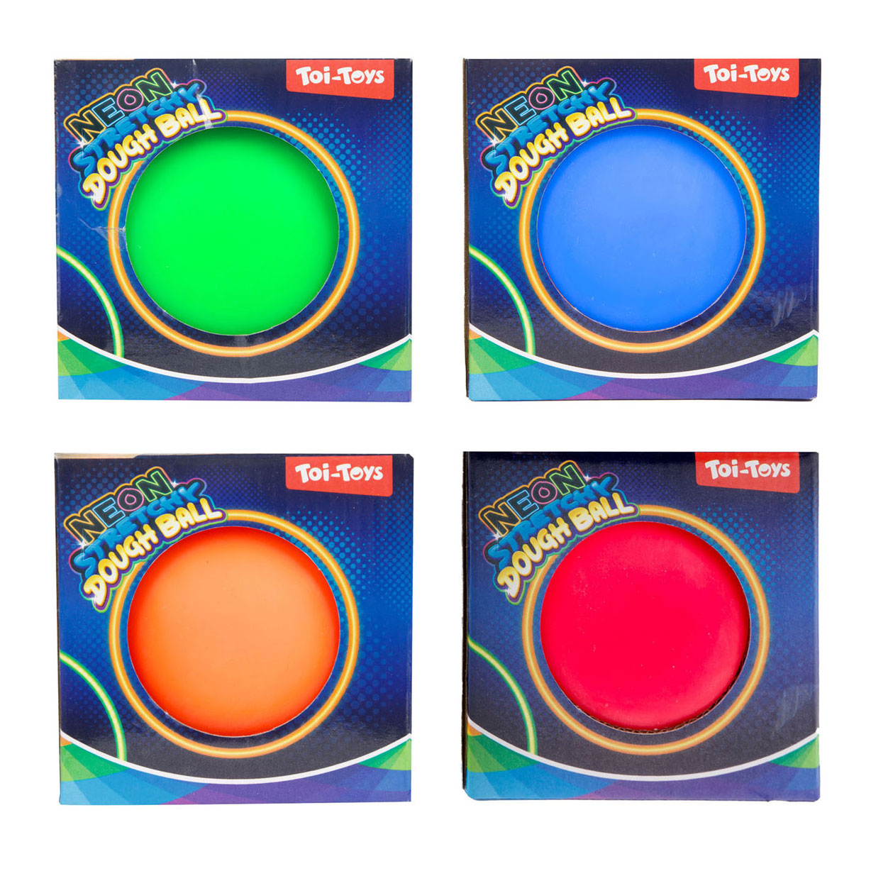 Toi-toys divertente neon in bleedbal, 10 cm