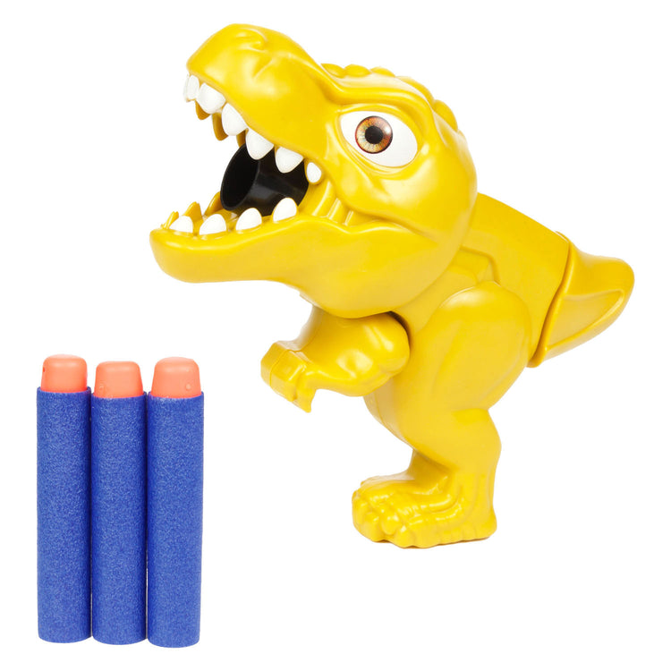 Mini pistola dinosauro con frecce del mondo dei dinosauri, 4 pezzi.
