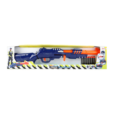 Toi-Toys Police Rifle Blue con 6 Foamijlen