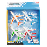 Toi-Toys Vehicool Pull Back Aircraft, 4st. - afbeelding 2