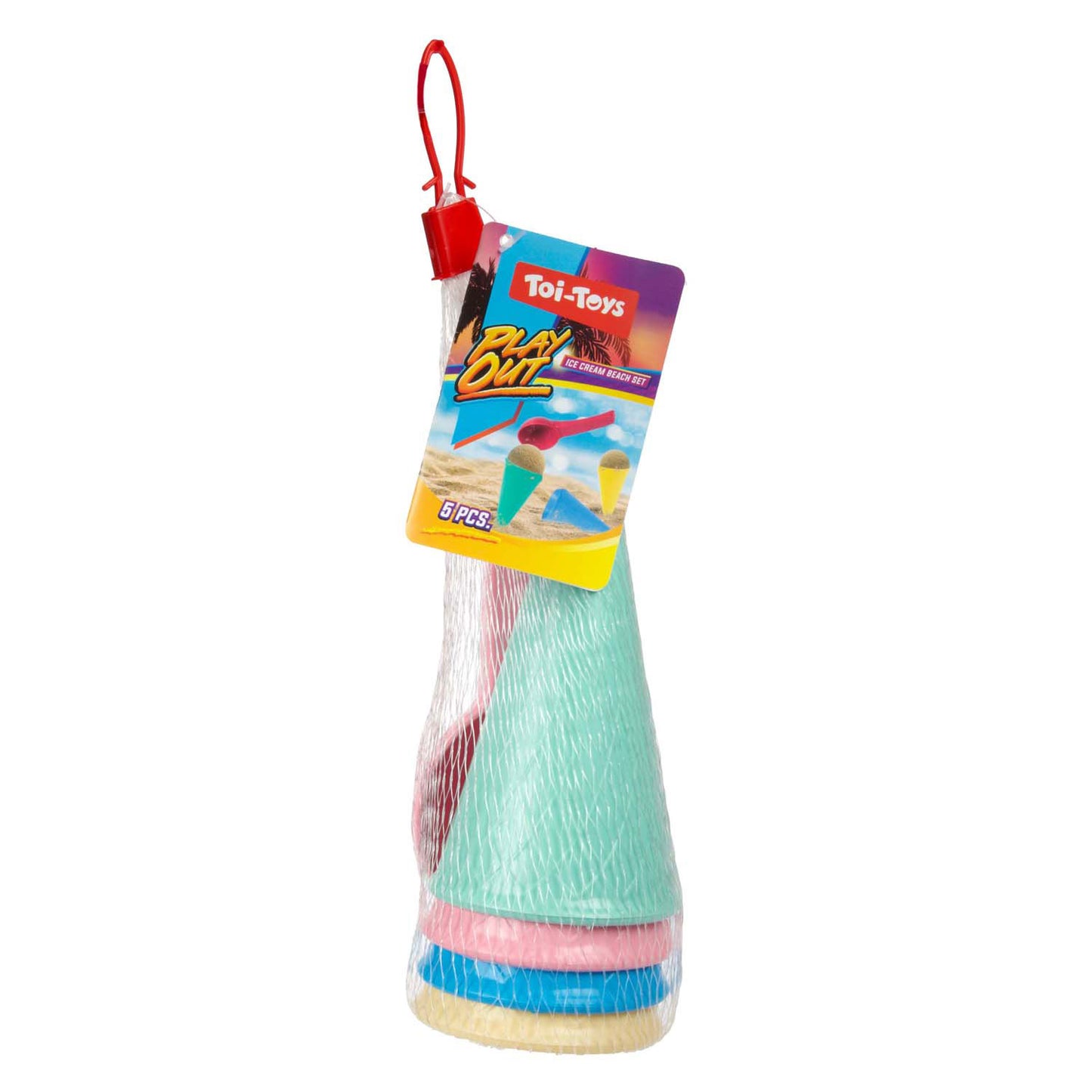 Toi-toys Out Beach Set getine con 4 coni e scoop