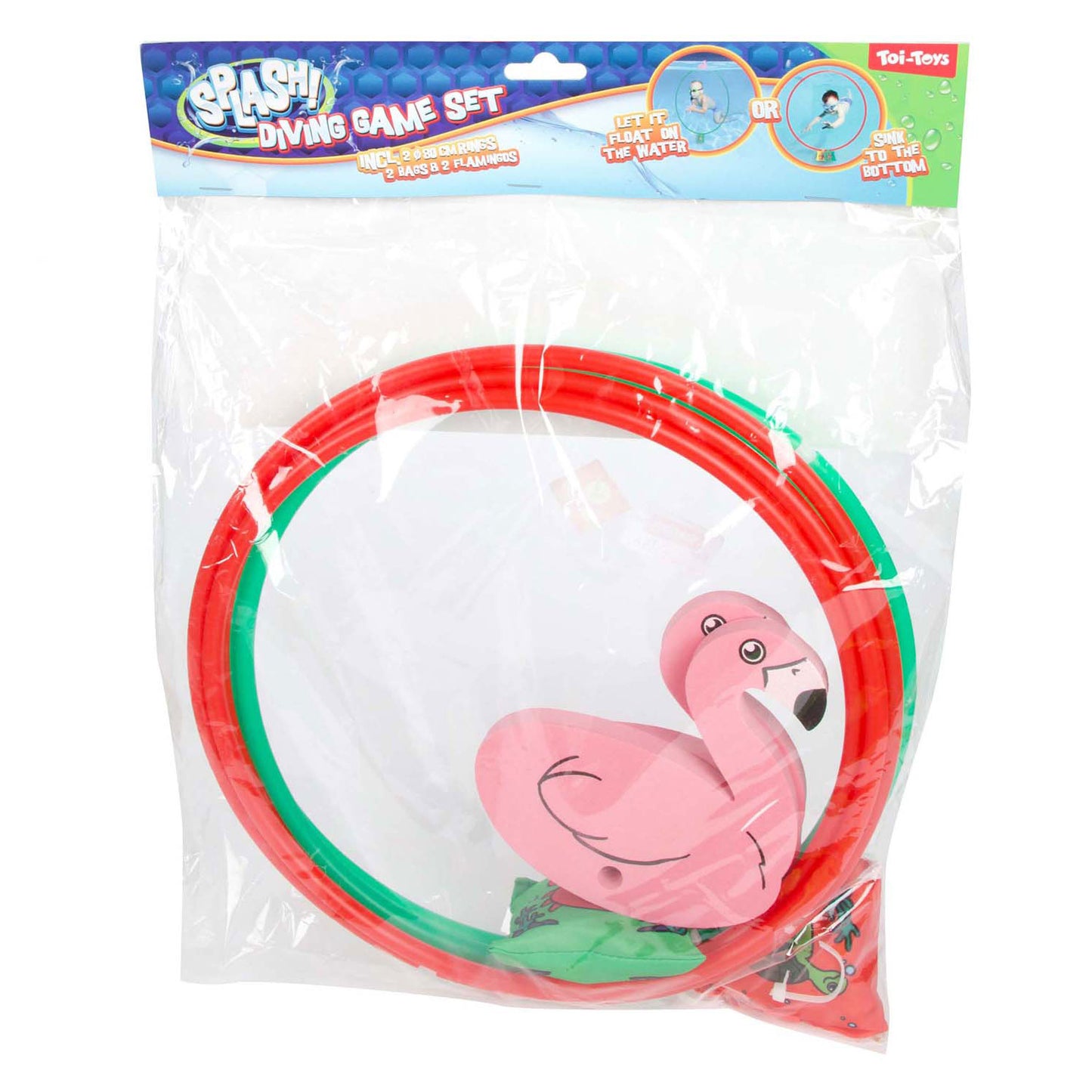 Splash flamingo diving ring 80cm, set of 2